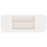 Thumbnail for TV-Schrank Weiß 110x35x40,5 cm Massivholz Kiefer