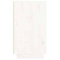 Thumbnail for Schuhregal Weiß 110x34x61 cm Massivholz Kiefer