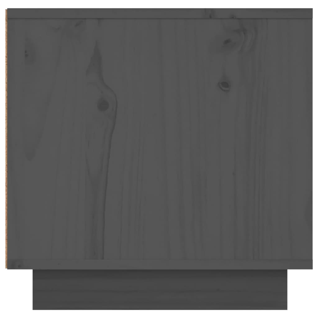 TV-Schrank Grau 140x40x40 cm Massivholz Kiefer