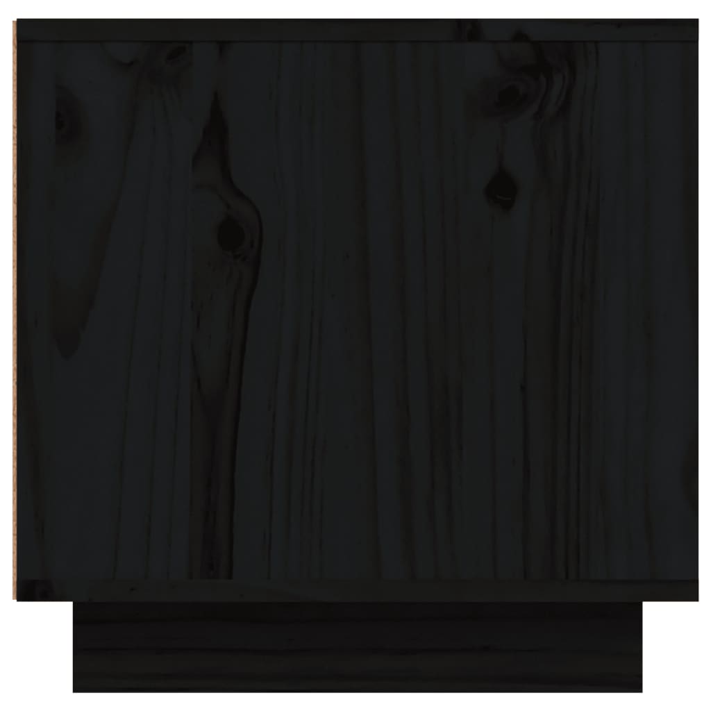 TV-Schrank Schwarz 140x40x40 cm Massivholz Kiefer