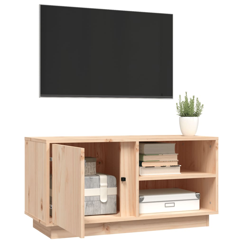 TV-Schrank 80x35x40,5 cm Massivholz Kiefer