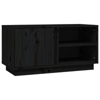 Thumbnail for TV-Schrank Schwarz 80x35x40,5 cm Massivholz Kiefer