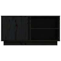 Thumbnail for TV-Schrank Schwarz 80x35x40,5 cm Massivholz Kiefer