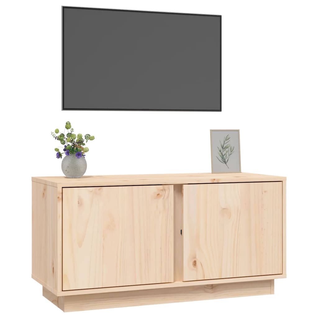 TV-Schrank 80x35x40,5 cm Massivholz Kiefer