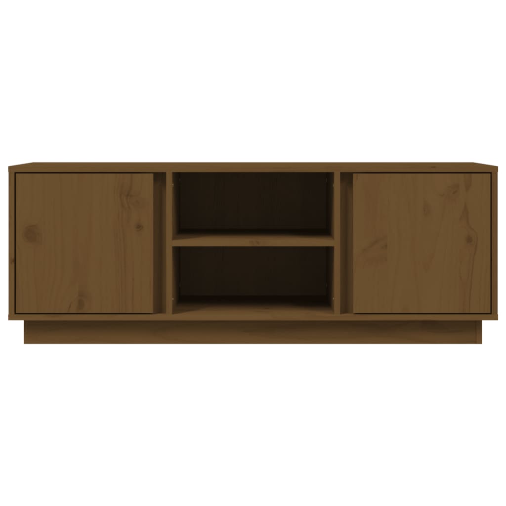 TV-Schrank Honigbraun 110x35x40,5 cm Massivholz Kiefer