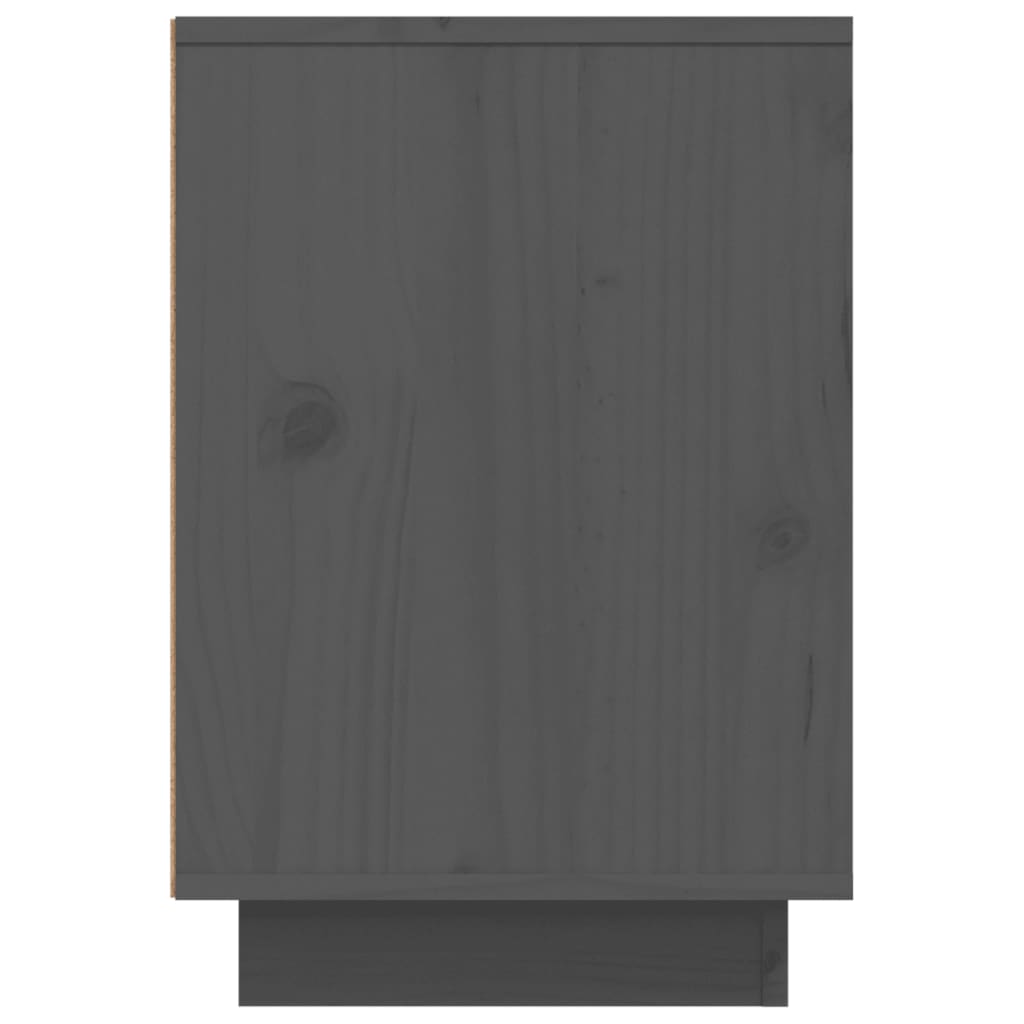 Nachttische 2 Stk. Grau 50x34x50 cm Massivholz Kiefer