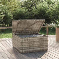 Thumbnail for Garten-Mittelsofa mit Kissen Grau 57x57x56 cm Poly Rattan
