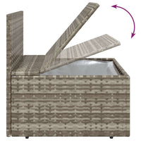 Thumbnail for Garten-Mittelsofa mit Kissen Grau 57x57x56 cm Poly Rattan