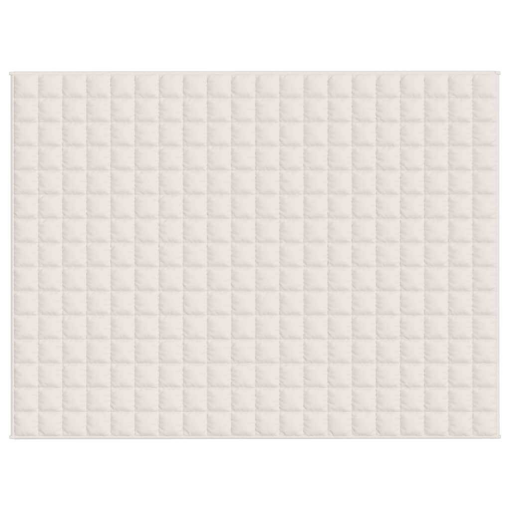Gewichtsdecke Hellcreme 150x200 cm 11 kg Stoff