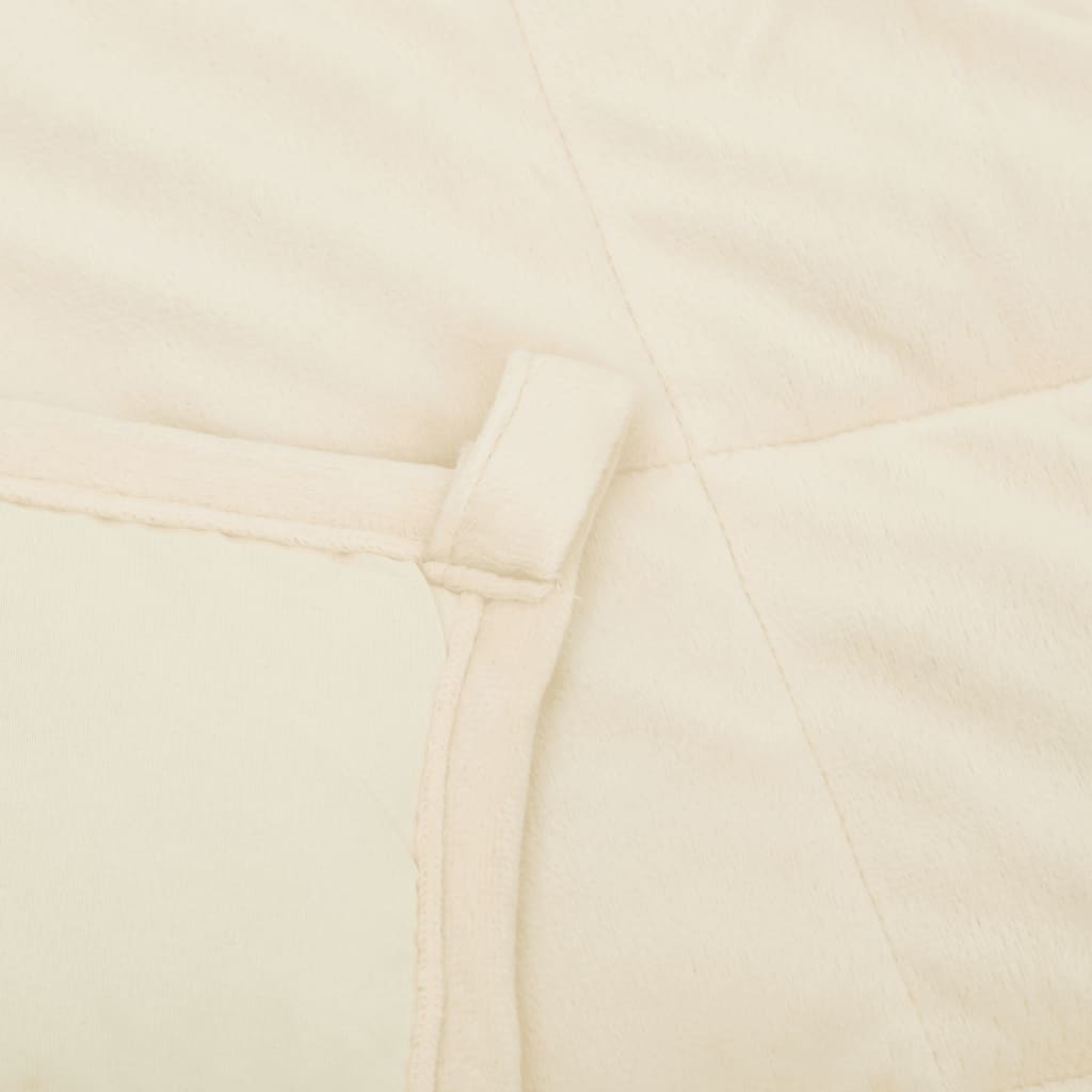 Gewichtsdecke Hellcreme 220x260 cm 11 kg Stoff