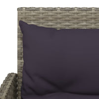 Thumbnail for 2-tlg. Sofagarnitur in L-Form mit Kissen Grau Poly Rattan