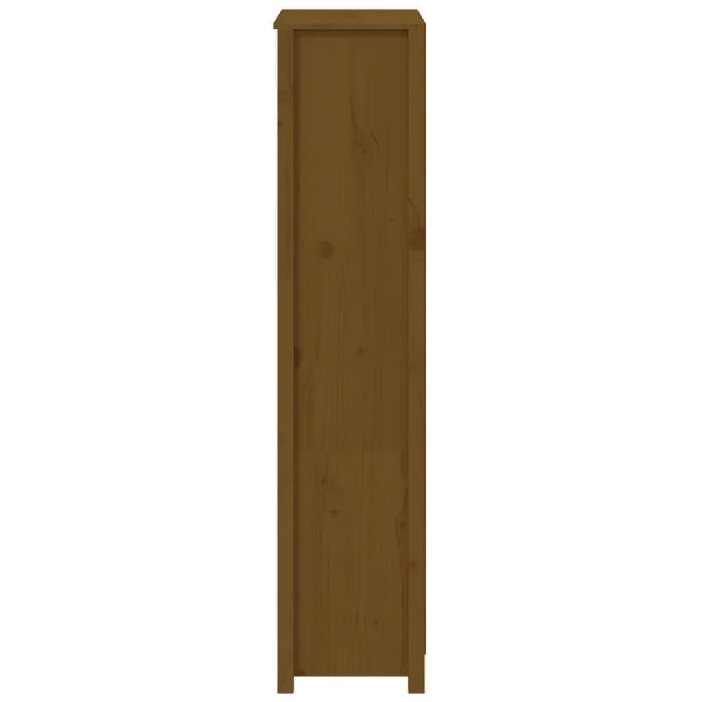 Highboard Honigbraun 80x35x154 cm Massivholz Kiefer