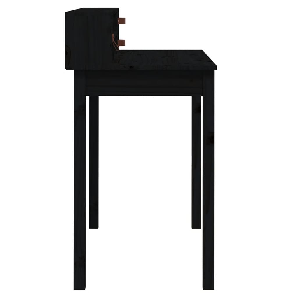 Schreibtisch Schwarz 110x50x93 cm Massivholz Kiefer