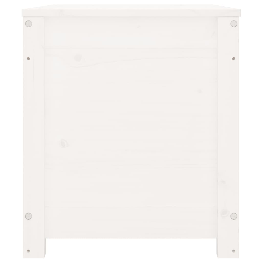 Truhe Weiß 80x40x45,5 cm Massivholz Kiefer