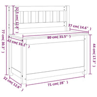 Thumbnail for Sitzbank 80x41x77 cm Massivholz Kiefer