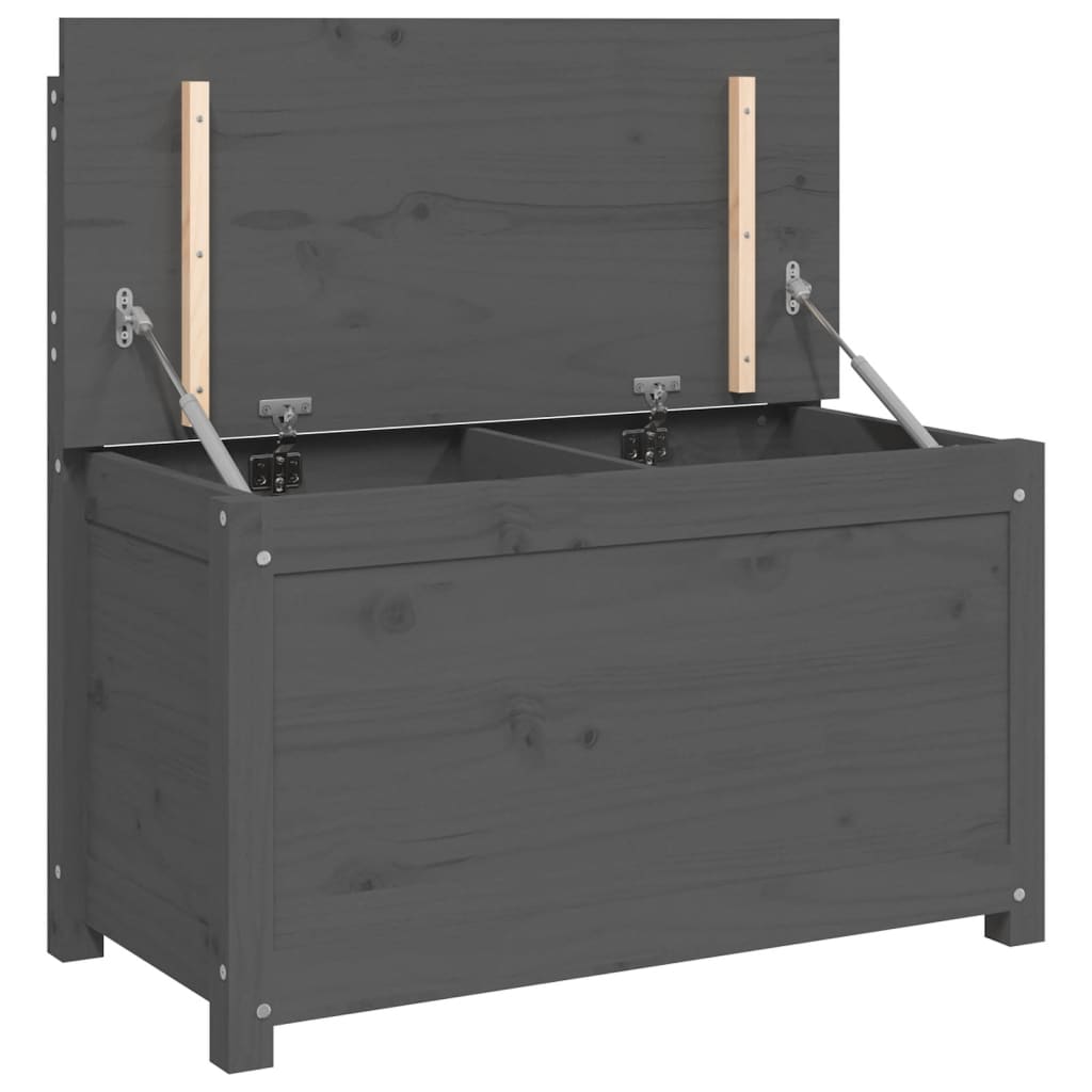 Sitzbank Grau 80x41x77 cm Massivholz Kiefer