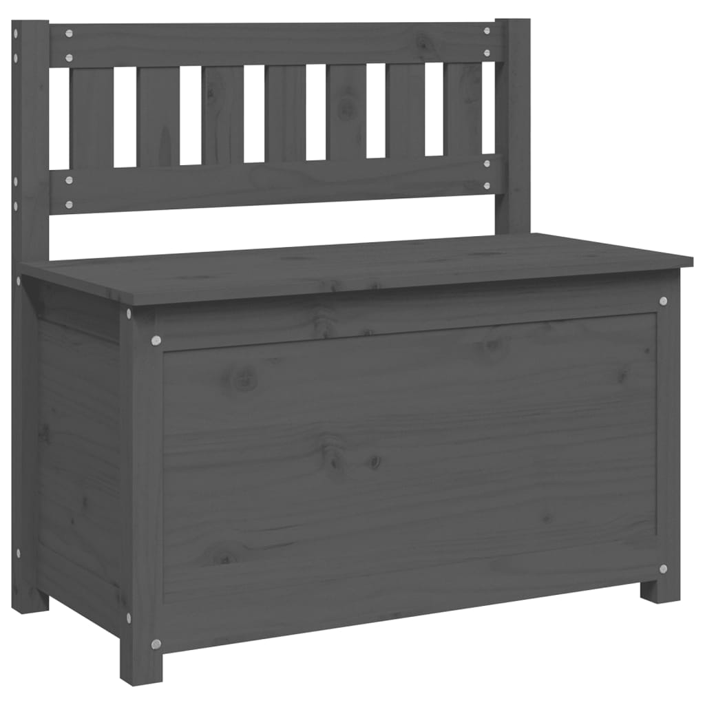 Sitzbank Grau 80x41x77 cm Massivholz Kiefer