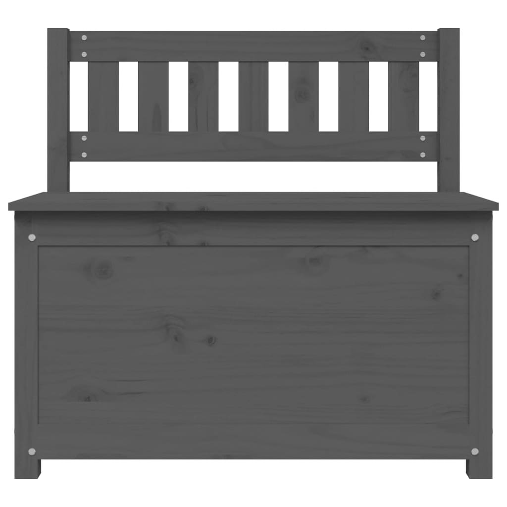 Sitzbank Grau 80x41x77 cm Massivholz Kiefer