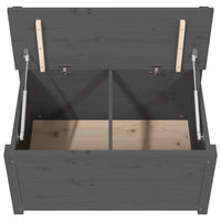 Thumbnail for Sitzbank Grau 80x41x77 cm Massivholz Kiefer