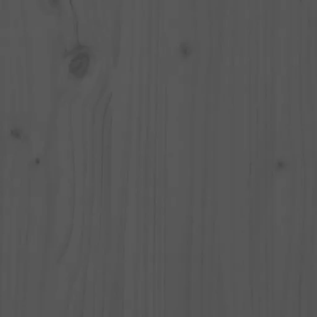 Sitzbank Grau 80x41x77 cm Massivholz Kiefer
