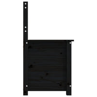 Thumbnail for Sitzbank Schwarz 80x41x77 cm Massivholz Kiefer