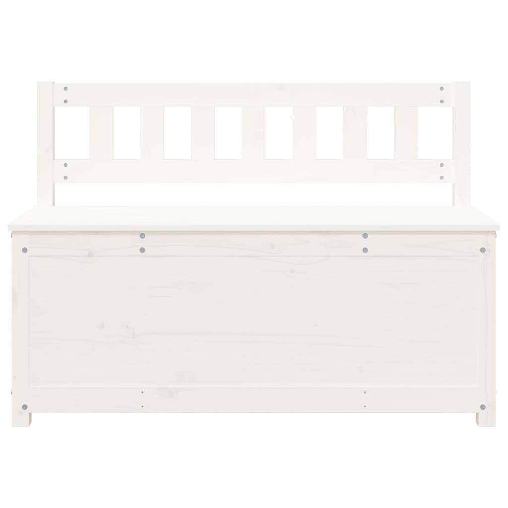 Sitzbank Weiß 110x41x76,5 cm Massivholz Kiefer