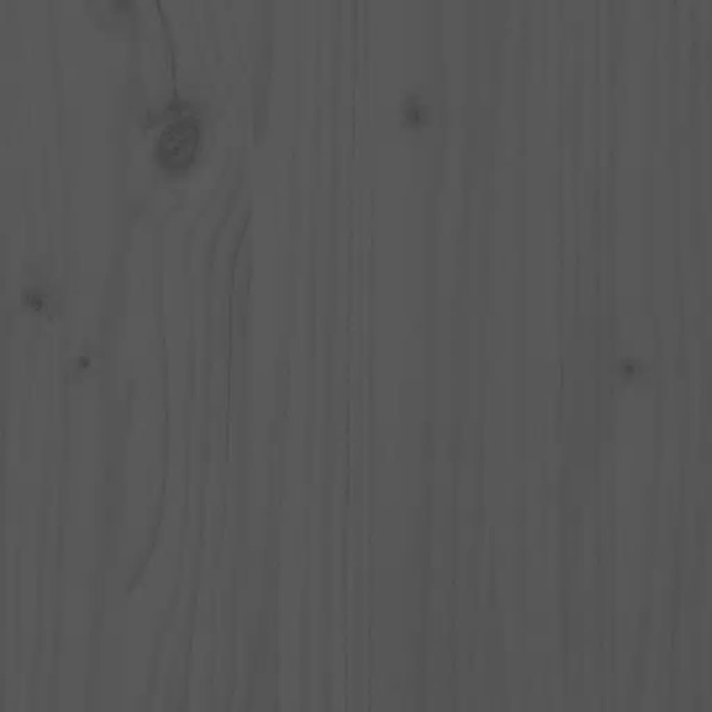 Sitzbank Grau 110x41x76,5 cm Massivholz Kiefer