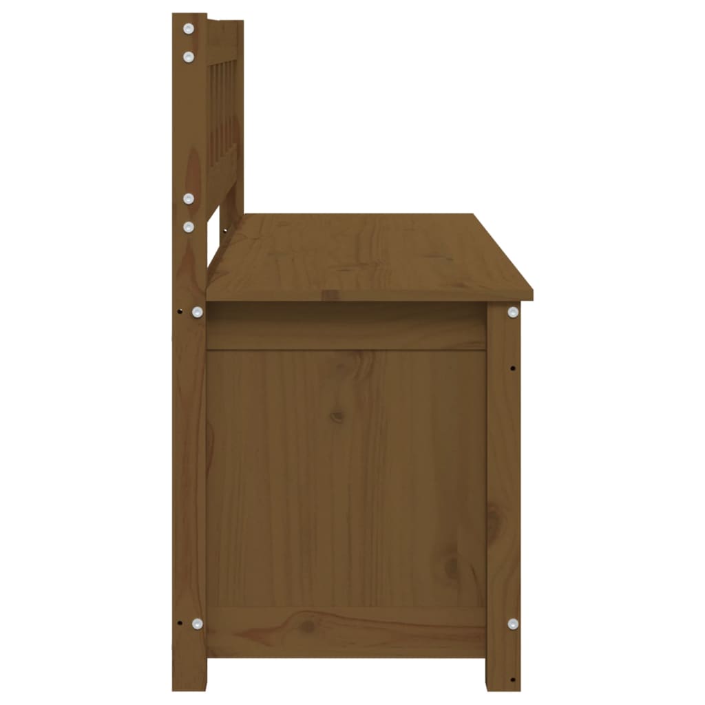 Sitzbank Honigbraun 110x41x76,5 cm Massivholz Kiefer
