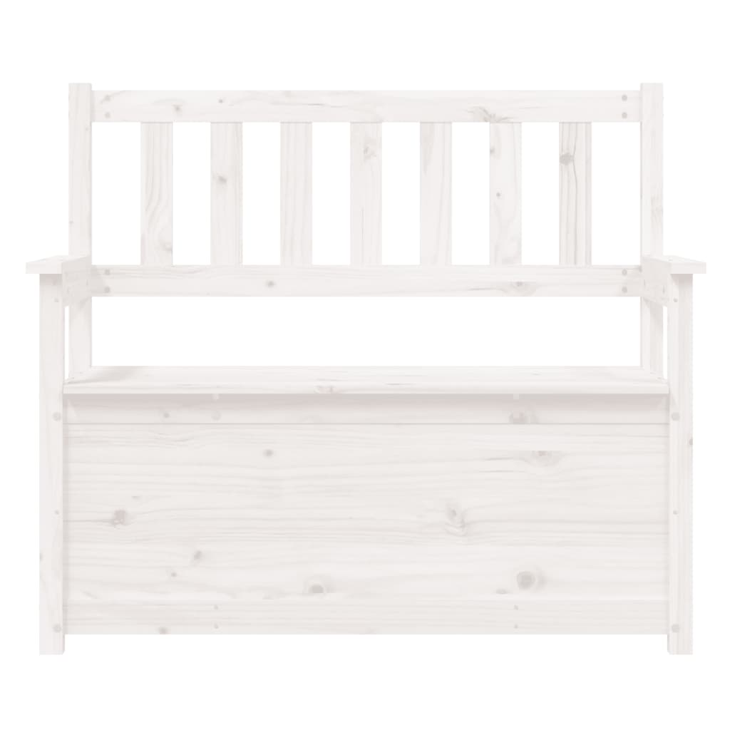 Sitzbank Weiß 112,5x51,5x96,5 cm Massivholz Kiefer