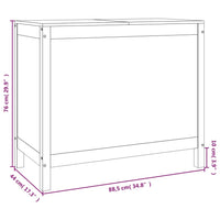 Thumbnail for Wäschetruhe 88,5x44x76 cm Massivholz Kiefer