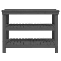 Thumbnail for Werkbank Grau 110,5x50x80 cm Massivholz Kiefer