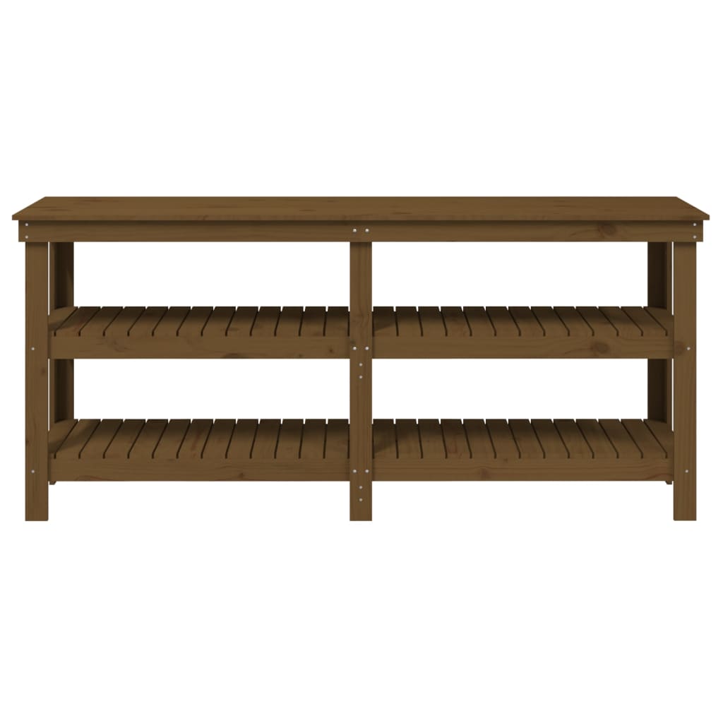 Werkbank Honigbraun 181x50x80 cm Massivholz Kiefer