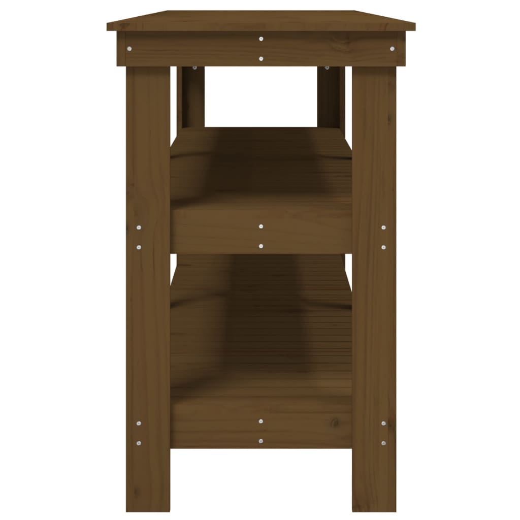 Werkbank Honigbraun 181x50x80 cm Massivholz Kiefer