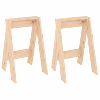 Thumbnail for Hocker 2 Stk. 40x40x60 cm Massivholz Kiefer