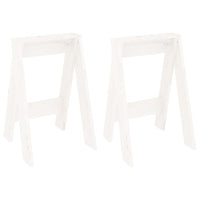 Thumbnail for Hocker 2 Stk. Weiß 40x40x60 cm Massivholz Kiefer