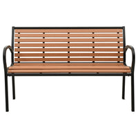 Thumbnail for Gartenbank Schwarz und Braun 116 cm Stahl und WPC