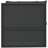 Thumbnail for Garten-Ecksofa mit Kissen Schwarz Poly Rattan