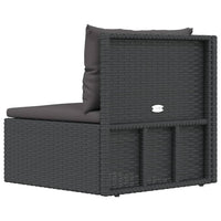 Thumbnail for Garten-Ecksofa mit Kissen Schwarz Poly Rattan