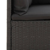 Thumbnail for Garten-Ecksofa mit Kissen Schwarz Poly Rattan
