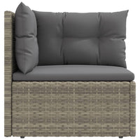 Thumbnail for Garten-Ecksofa mit Kissen Grau Poly Rattan