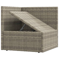 Thumbnail for Garten-Ecksofa mit Kissen Grau Poly Rattan