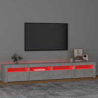 Thumbnail for TV-Schrank mit LED-Leuchten Betongrau 240x35x40 cm