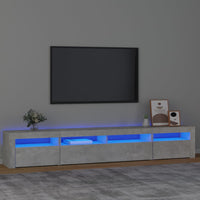Thumbnail for TV-Schrank mit LED-Leuchten Betongrau 240x35x40 cm