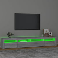 Thumbnail for TV-Schrank mit LED-Leuchten Grau Sonoma 240x35x40 cm