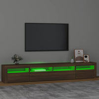 Thumbnail for TV-Schrank mit LED-Leuchten Braun Eichen-Optik 240x35x40 cm