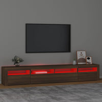 Thumbnail for TV-Schrank mit LED-Leuchten Braun Eichen-Optik 240x35x40 cm