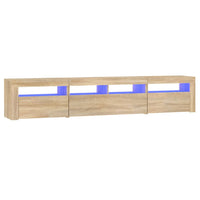 Thumbnail for TV-Schrank mit LED-Leuchten Sonoma-Eiche 210x35x40 cm