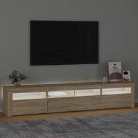 Thumbnail for TV-Schrank mit LED-Leuchten Sonoma-Eiche 210x35x40 cm