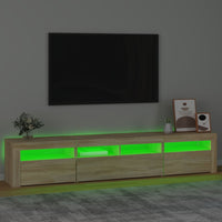 Thumbnail for TV-Schrank mit LED-Leuchten Sonoma-Eiche 210x35x40 cm