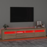 Thumbnail for TV-Schrank mit LED-Leuchten Sonoma-Eiche 210x35x40 cm